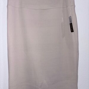 Soho Apparel Cream Pencil Skirt